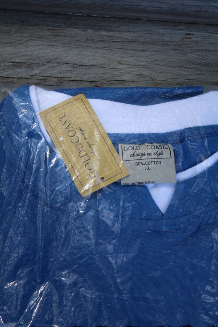 Gold Coast Sweatshirt Women's L Blue Butterfly Graphic 100% Cotton New With Tags